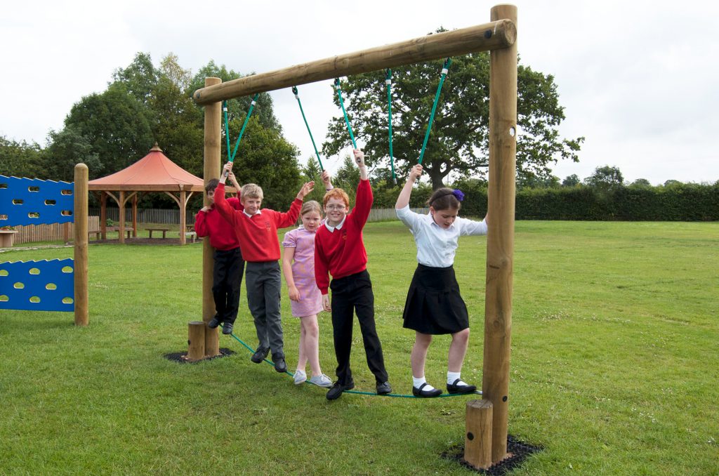 Drop Rope Traverse Kids Playground Design In Shropshire