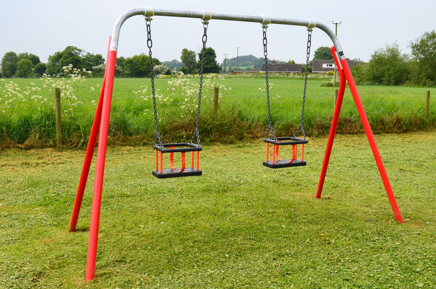 Steel Cradle Swing Kids Playground Design In Shropshire