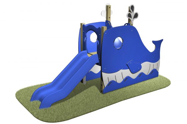 Whale Slide with detailed slides lookouts and blue slide